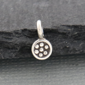 Sterling silver flower charm, (8094-TH) - Beadspoint