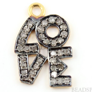 Pave Diamond Love Charm, (DCH-100) - Beadspoint