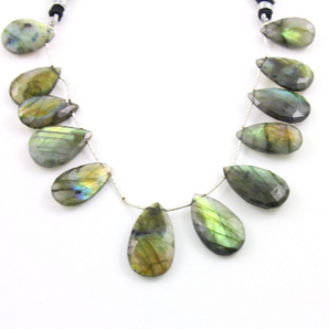 Labradorite Faceted Pear Bezel,(LAB20x10PR) - Beadspoint