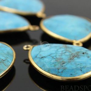 Turquoise Faceted Pear Bezel, (BZC7101) - Beadspoint