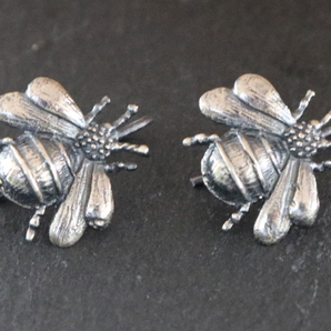 Sterling Silver Bumblebee Hook Earrings, (STD-114) - Beadspoint