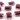 Dyed Ruby Faceted Chicklet Connector, (SSBZC7485) - Beadspoint