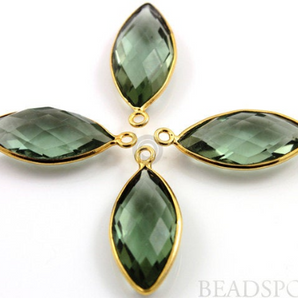 Green Amethyst Faceted Marquise Shape Bezel, (BZC7193) - Beadspoint