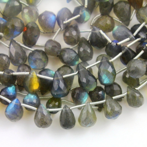 Labradorite Faceted Tear Drops ,(LAB18x9TR) - Beadspoint