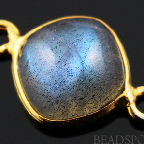 Labradorite Smooth Cushion Connector,  (LABC007) - Beadspoint