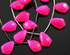 Fuchsia Pink Chalcedony Faceted Pear Drops, (FPC/11x16FNCY),