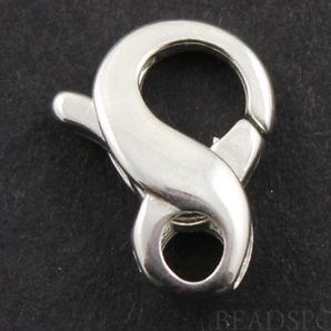 Sterling Silver Figure Eight Lobster Clasp-10 Pieces, (SS/867) - Beadspoint