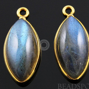 Labradorite Smooth Marquise Bezel, (LABP014) - Beadspoint