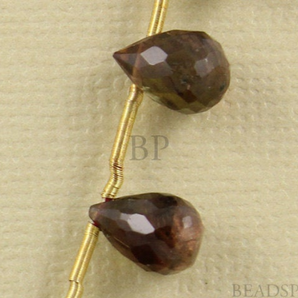 Brazilian Andalusite Rose Brown Briolettes Tear Drops, (AND6x9TEAR) - Beadspoint