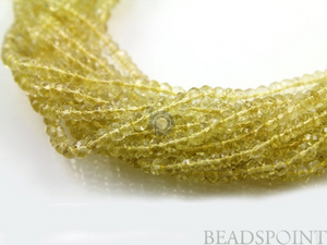 Lemon Topaz Micro Faceted Rondells, (LTZ4Frndl) - Beadspoint