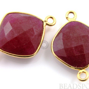 Ruby Faceted Puff Cushion Bezel, (BZC7516) - Beadspoint