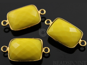 Yellow Turquoise (Stabilized) Faceted Bezel, (BZC7458) - Beadspoint