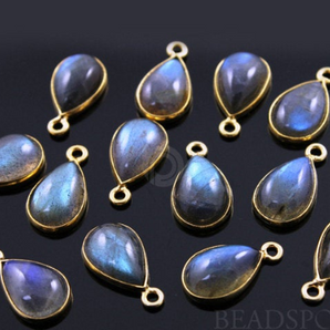 Labradorite Bezel Baby Pear Drops, 1 Peice, (LABPR001-A) - Beadspoint