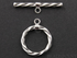 Sterling Silver Round Twisted Toggle Clasp (SS/1086)