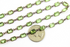 Green Amethyst Small Cut Stones Faceted Bezel Chain in Antique Rhodium, 7x5 mm, (BC-GAM-95)