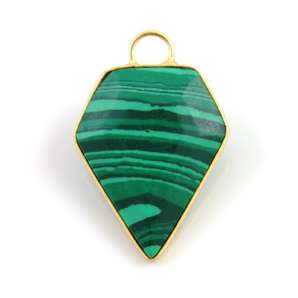 Triangle Malachite Bezel, (BZC9019/MLK) - Beadspoint