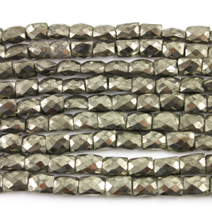 Pyrite  Faceted Chiclets, (PYR/7x9/CHIC) - Beadspoint