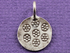 Thai Hill Tribe Round Floral Charm Pendent, (8128-TH)