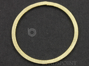 Gold Vermeil Flat Round Circle Link, 1 Pair (VM/6592/25) - Beadspoint