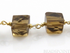 Smokey Topaz Faceted Cube Rosary Chain in Yellow Gold, 5-6 mm, (RS-STZ-157)