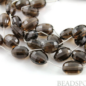 Brazilian Smokey Topaz Faceted Round Ovals,  (STZ8x12Oval) - Beadspoint