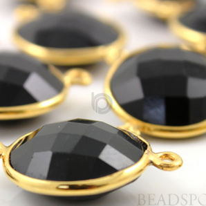 Black Onyx Coin Bezel, (BZC7230) - Beadspoint