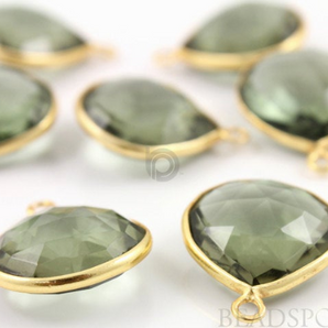 Green Amethyst Heart Bezel 20mm, ( BZC7006) - Beadspoint