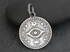 Sterling Silver Evil Eye Handmade Coin Pendant, (AF-251)