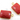 Red Onyx Faceted Chicklet Connector,  (BZC7463) - Beadspoint