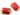Red Onyx Faceted Chicklet Connector,  (BZC7463) - Beadspoint