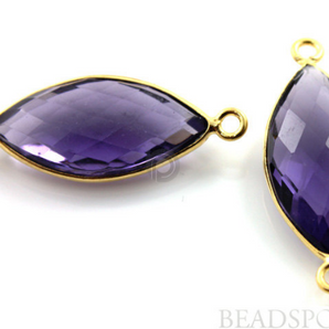 Purple Amethyst Faceted Marquise Bezel (BZC3007) - Beadspoint