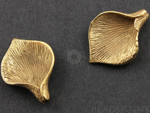 Gold Vermeil Pear Shape Leaf Component, (VM/685/16X12) - Beadspoint