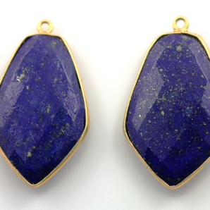 Lapis Lazuli Fancy Bezel Bezel,(LAP18X28ARO) - Beadspoint