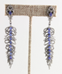 Pave Diamond & Sapphire Feather Earrings, (DER-099)