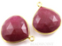 Dyed Red Ruby Faceted Heart Shape Bezel, (BZC6097)