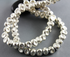 10 Round Dabbed Beads, Karen Silver Hill Tribe Silver Bar Beads, (8028-TH)