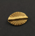 Gold Vermeil Textured Oval Bead,  (VM/6803)