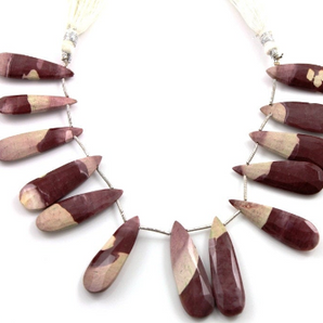 African Red Jasper Faceted Pear Drop, (JSPR/PR/11x27-14x43) - Beadspoint