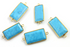 Turquoise Faceted Rectangle Connector, (TUR/CNT/101)
