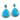 Genuine Turquoise Faceted Earrings Bezel, (EARR/TURQ/01) - Beadspoint