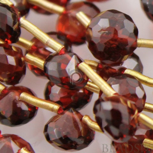 Garnet Faceted Small Onion Drops, (4GAR3-4Onion) - Beadspoint