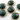 Dyed Emerald Faceted Coin Shape Bezel Connector, (BZC7289) - Beadspoint
