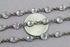 Rock Crystal Connector Bezel Chain in Antique Rhodium, 7x5 mm, (BC-CRY-126)
