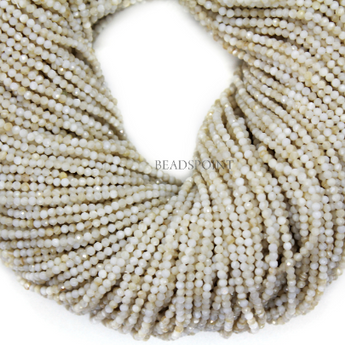 Mother Of Pearl Micro Faceted Rondelle Beads, (MOP-2.5RNDL) - Beadspoint