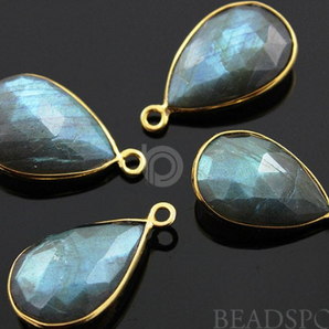 Labradorite Faceted Bezel Pear, (LBZC003) - Beadspoint