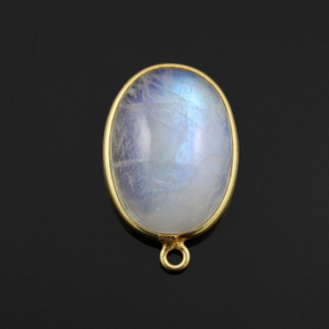 Rainbow Moonstone Bezel, (RMOVPT05) - Beadspoint