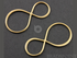 Sterling Silver Vermeil Infinity Link Jewelry Finding, (VM/680/20x40)