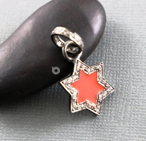 Pave Diamond Star Bracelet Charm (DCH-103) - Beadspoint