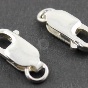 10 Pieces-Sterling Silver Lobster Claw with Open Jump Ring, (SS/853) - Beadspoint