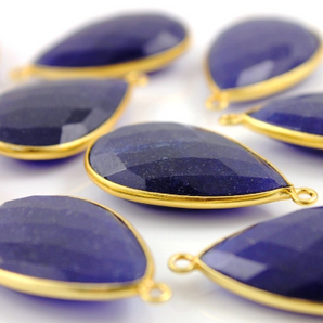 Dyed Sapphire Faceted Pear Bezel, (BZCT6209) - Beadspoint